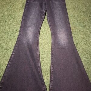 7 For All Mankind Dark Gray Flare Jeans